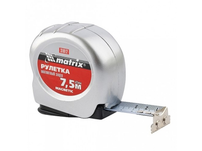 Рулетка Magnetic, 7,5 м х 25 мм, магнитный зацеп// MATRIX от MATRIX Рулетка Magnetic, 7,5 м х 25 мм, магнитный зацеп// MATRIX