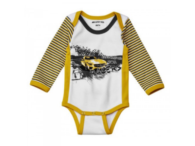 Боди для младенцев Mercedes-AMG GT, Babygrow, white / yellow / selenite grey от Mercedes Боди для младенцев Mercedes-AMG GT, Babygrow, white / yellow / selenite grey